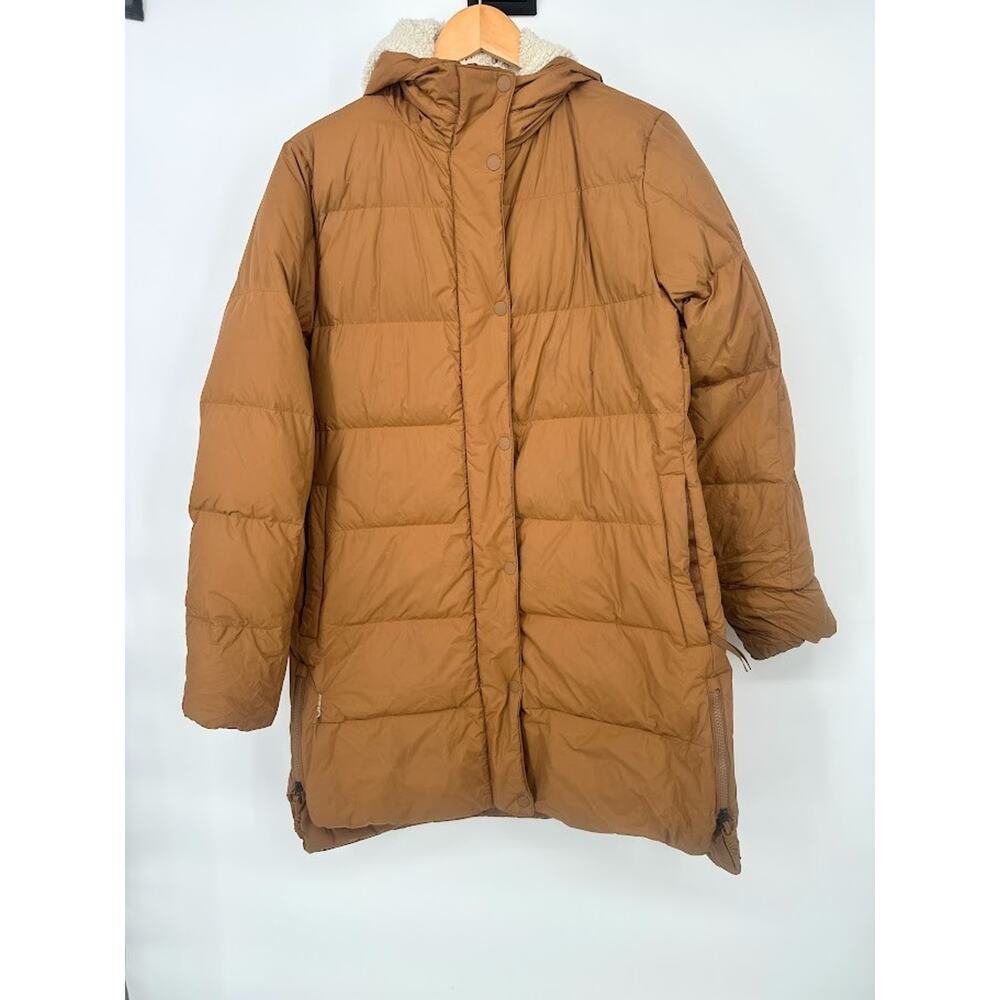 REI Women's Caramel Brown Hooded Puffer Coat